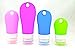 LUOYIMAN Compact Small Travel Bottles Set Silica Gel Light and Soft (Colorful)