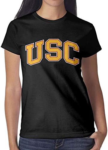 CALM FOX Womens Ladies Tee Shirt University-of-Southern-California-Logos- Fashion Short Sleeve