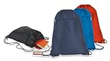DALIX Drawstring Backpack Sack Bag (Red, Blue, Black, Yellow, Pink, Navy)