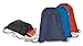 DALIX Drawstring Backpack Sack Bag (Red, Blue, Black, Yellow, Pink, Navy)