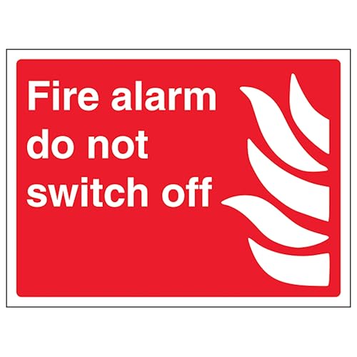 V Safety Fire Alarm Do Not Switch Off - Landscape 200 x 150... en promo sur Amazon