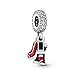 Pandora Jewelry Stiletto, Dress, and Lipstick Dangle Cubic Zirconia Charm in Sterling Silver