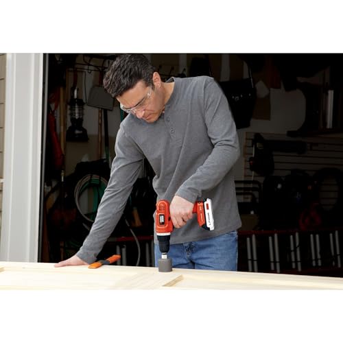 BLACK+DECKER 20V MAX POWERCONNECT Power Drill Cordless Drill Driver Electric Screwdriver with 30 Piece Bit Set and Drivers Kit, Battery and Charger Included (LD120VA)