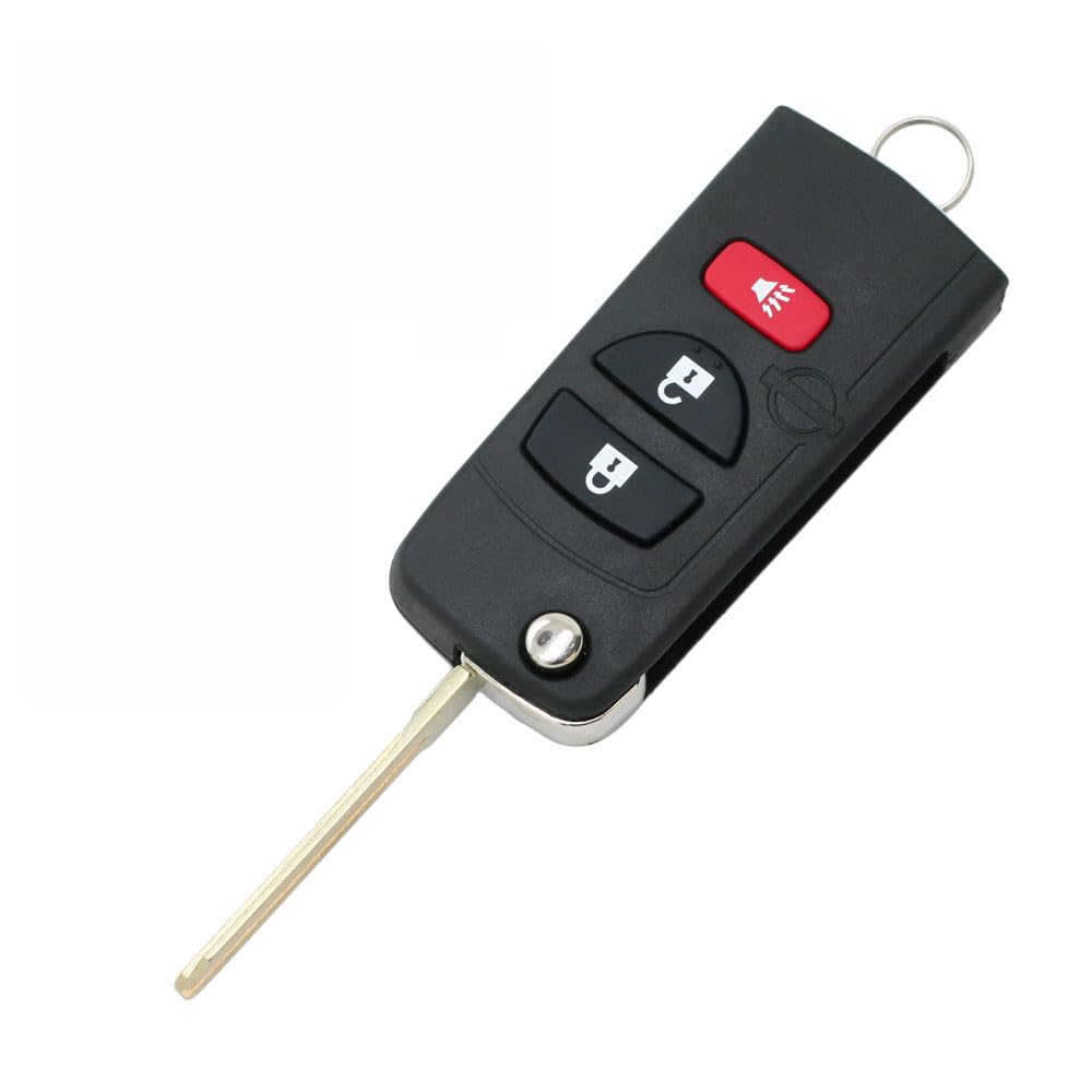 BROVACS Modified Upgraded Flip Key Shell Compatible with NISSAN INFINITI 3 Button Keyless Entry Remote Key Case Fob SS910