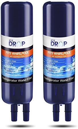 ICE DROP Premium Water Filter W10295370,W10295370A,Filter1,Kenmore 46-9930, 2-Pack
