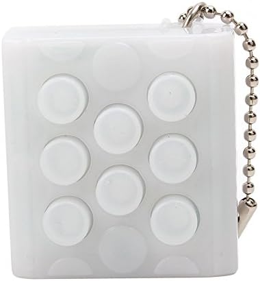 VKOPA Novelty Toy Electronic Bubble Squeeze Wrap Stress Relieve Gadget Endless Pop Pop Key Chain (white)