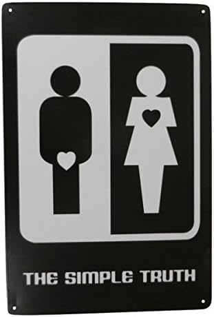 Strosportsandtech Funny Love Simple Truth Tin Sign Bar Pub Garage Home Art Wall Decor Art Poster Retro