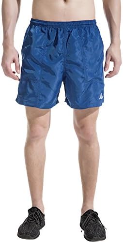Akula Solid Short Swimming Trunks Light Weight Swim Shorts Running Shorts For Men Blue Size M