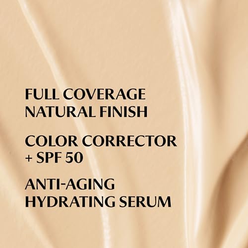 IT Cosmetics CC+ Cream - Natural Full Coverage Foundation With SPF 50+, Color Corrector & Anti-Aging Hydrating Serum, Hyaluronic Acid + Peptides, Lightweight Up To 24H Wear, All Skin Types- 1.08 fl oz