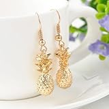Fashion Cute Chic Gold Hawaiian Dangle Pineapple Fruit Earring Earrings Hook