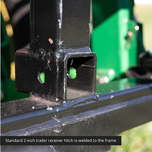 Titan 48in Pallet Fork Hay Frame Attachment with Rack, Receiver Hitch, Spear Sl Pricepulse