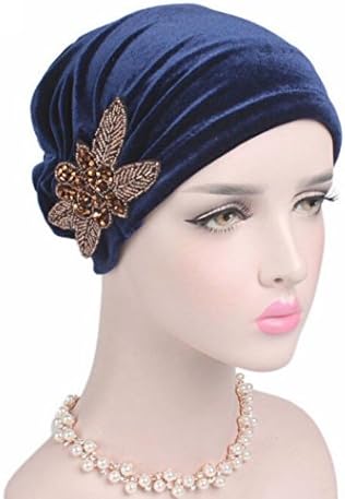 Fabal Turban Head Woman Velvet Turban Headband Wraps Hijab Head Scarf