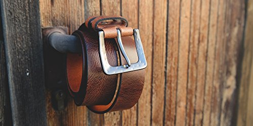 Hoffebelts Men's Leather Belt Bruce (Medium)