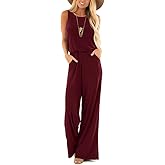 Lacozy Women's Summer Sleeveless Jumpsuits Casual Wide Leg Long Pants One Piece Jumpsuits Rompers 2026