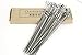 CharbabGrill 15-inch Stainless Steel Flat Shish Kebab BBQ Skewers with S-Hook Value Pack of (50)