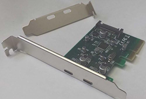 Tenext External 2-Ports USB 3.1 Gen 2 Type-C PCI Express x4 Controller Card with Low Profile Bracket (Fulfilled By Amazon)