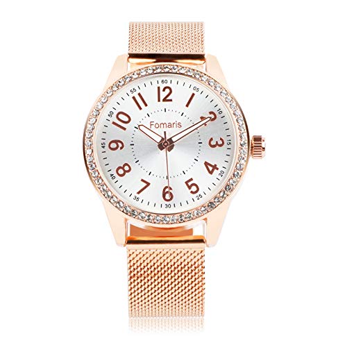 Homanduhr Women's Watches Ladies Quartz Wrist Watch with Luxury Pave Floating Crystal Diamonds for Women Girls