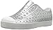 Native Shoes Unisex-Child Jefferson Junior-K Slip-On, Silver Bling/Shell White, J3 M US Little Kid