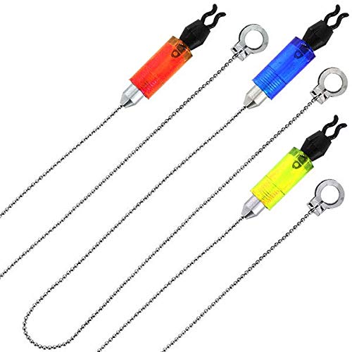 3er Set Hängebissanzeiger rot gelb blau Bissanzeiger Karpfen Angeln Drop Off Hänger 1 x Rot Blau und Gelb – Bild 3