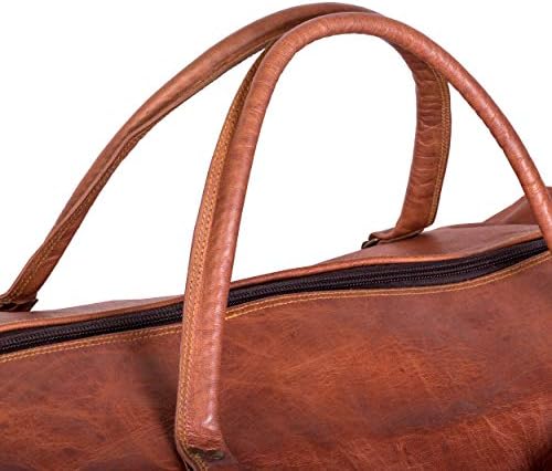 Leather Duffel Bag 32 inch Large Travel Bag Gym Sports Overnight Weekender Bag by Komal s Passion Leather (30 inch) 5 Leather Duffel Bag 32 inch Large Travel Bag Gym Sports Overnight Weekender Bag by Komal s Passion Leather (30 inch)