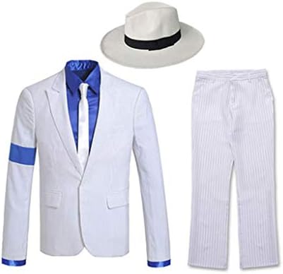 Custom Made Michael Jackson Smooth Criminal Suit Michael Jackson Cosplay Costume for Kids Adult Jacket Suit, Top+Pants+Shirt+tie+hat