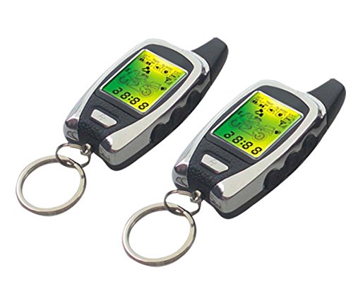 2-Way LCD Motorcycle Alarm Pager with Remote Engine Start and Proximity Sensor for All Bikes Universal