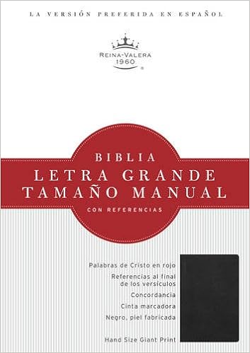 Rvr 1960 Biblia Letra Grande Tamano Manual Negro Piel Fabricada Con Indice Spanish Edition B H Espanol Editorial Staff 9781586408848 Amazon Com Books