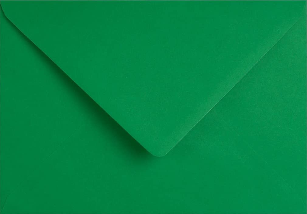 5" x 7" (133x184mm) Coloured Envelopes for Greeting Cards Wedding Invitations & Crafts Pack of 50 (Dark Green)