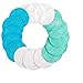 Reusable Makeup Remover Pads - 18 Packs Organic Reusable Cotton Rounds with Washable Laundry Bag for Toner Eco-Friendly Bamboo & Cotton Reusable Cotton Pads for Face All Skin Types (Blue-White-Green)