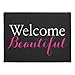 Ailovyo Welcome Beautiful Beauty Salon Rubber Non-Slip Entry Way Outdoor Indoor Decor Rug Doormats, 23.6-Inch x 15.7-Inch
