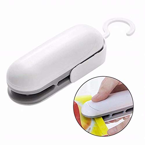 TMROW Mini Sealing Machine Heat Impulse Sealer Bags Capper Plastic Food Snack Storage Seal Sealing Bag Clips Portable Hand Pressure