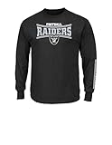 NFL Oakland Raiders Men's Tackle Trap Long Sleeve Crew Neck Fleece Tee, XX-Large, Black