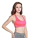 Women’s Seamless Racerback Sports Bras with Removable Cups High Impact Yoga Bra (Large, Hot Pink)