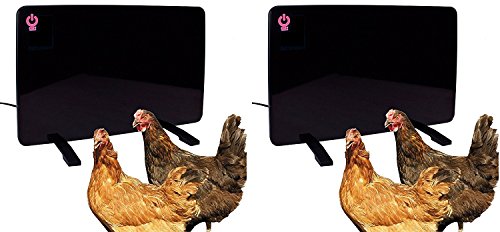 Cozy Products Safe Chicken Coop Pet Heater 200W Flat Panel Technology, One Size, Black (Pack of 2)