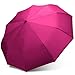 Rainlax Travel Windproof Umbrella Lightweight 10 Ribs Automatic Compact Canopy Umbrellas for Men/Women One Handed Operation