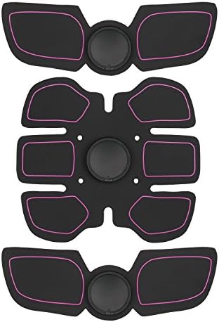 Ab Stimulator Ultimate Abs Stimulator Ab Belt- Muscle Toner Belt Ab Toner Wireless Fit for Men &amp; Women Home Office Workout Fitness Ab Trainer Muscle Toner (Black Pink)