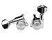 Guyker 6Pcs Guitar Machine Heads (3L + 3R) - 1:19 Locking Tuning Key Pegs Tuners Replacement for Electric or Acoustic Guitars (Chrome)