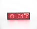 SOCW Red LED Name Tag, Reuseable Price Tag Rechargeable LED Business Card Screen with 44x11 Pixels USB Programming Digital Sign Temperature Display for Restaurant Shop Exhibition Nightclub Hotel