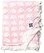 KicKee Pants Girls' Essentials Print Ruffle Stroller Blanket, Lotus Elephant, One Size