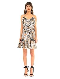 Vestidos de verano para mujer - Ajustables Spaghetti Correa sin Mangas Floral Beach Vestidos