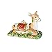 Fitz and Floyd Yuletide Holiday Ceramic Reindeer Covered Butter, Green