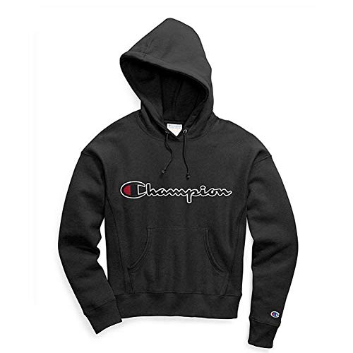 Champion hoodie black and red Clearance