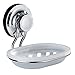 UNILLAP suction cup soap dish Powerful Vacuum Stainless Steel Soap Holder for Bathroom & Kitchen chrome (Soap Dish)