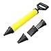 Tuuu Grout Brick Pointing Grouting Gun Grout Mortar Sprayer Applicator Tool for Cement lime with 4 Nozzle (Yellow)