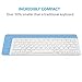 Anker Ultra Compact Slim Profile Wireless Bluetooth Keyboard for iOS, Android, Windows and Mac with Rechargeable 6-Month Battery (White)