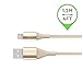 Belkin MIXIT DuraTek Lightning to USB Cable - MFi-Certified iPhone Charging Cable for iPhone 11, 11 Pro, 11 Pro Max, XS, XS Max, XR, X, 8/8 Plus and more (4ft/1.2m), Gold