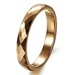 Athena Jewelry Tungsten Collection 3mm Women's Multi-faceted Tungsten Carbide Wedding Band Ring(Size Selectable)