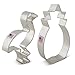 Ann Clark Cookie Cutters 2-Piece Tropical Hawaiian Cookie Cutter Set with Recipe Booklet, Flamingo and Pineapple