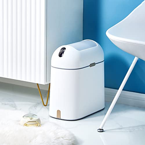 Elpheco Motion Sensor Bathroom Trash Can, 2.5 Gallon Waterproof Trash Bin with Butterfly lid