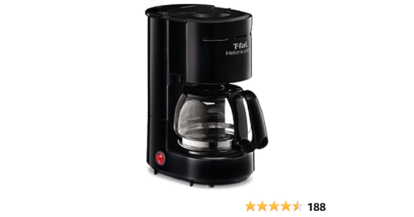 T-fal CM3218MXA Cafetera de Filtro Heliora Petite, con switch de encendido  y apagado, sistema antogoteo, y jarra de vidrio con capacidad para 4 tazas  de café y porta filtros : Amazon.com.mx: Hogar
